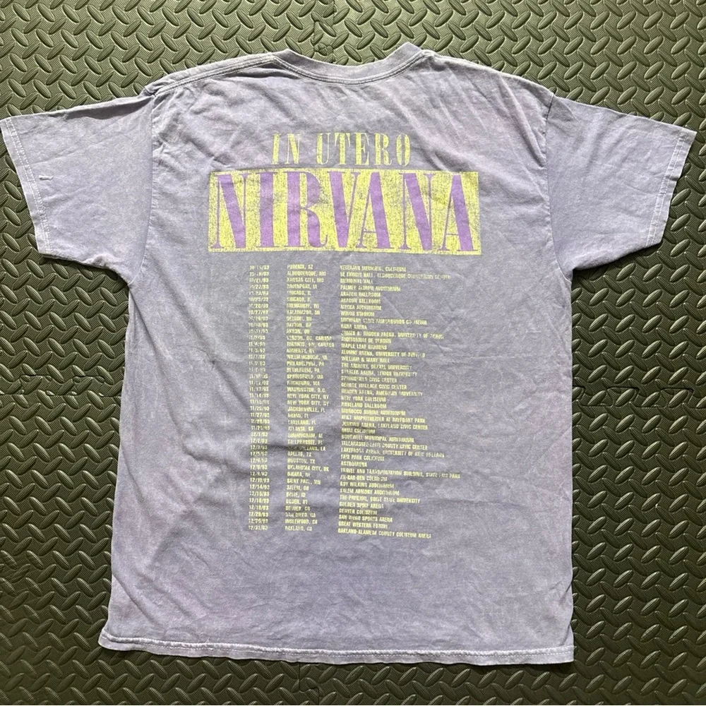 NIRVANA Purple and Yellow Short Sleeve Tee - Picture 3 of 3